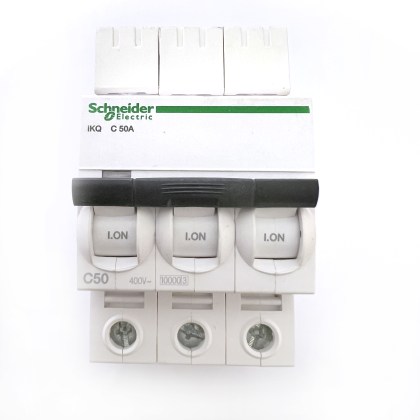 Schneider Electric iKQ A9F57350 C50A C50 50A 50 Amp 3 Pole Phase MCB Circuit Breaker Type C